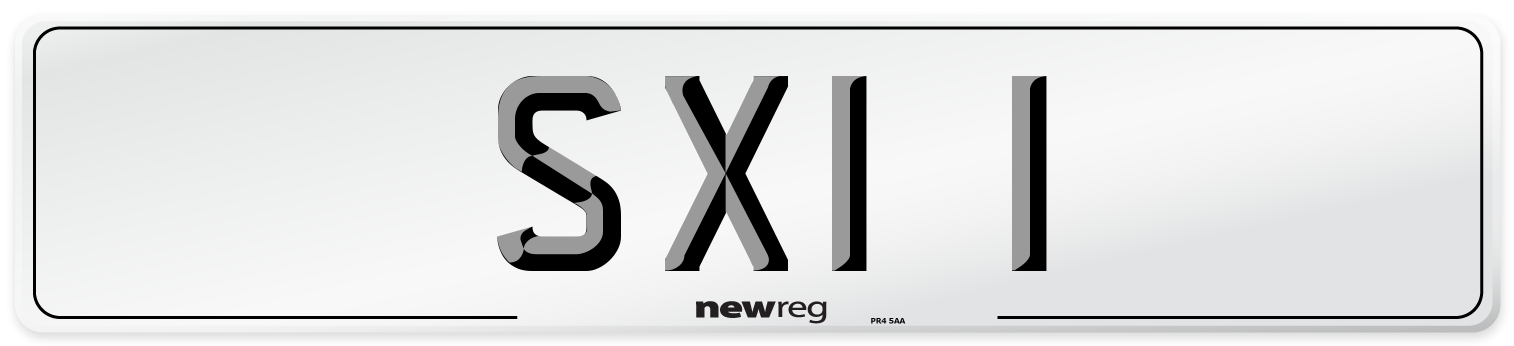 SXI 1 Number Plate from New Reg